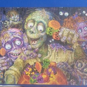 Zombie-Themed Puzzle with Vibrant Colors